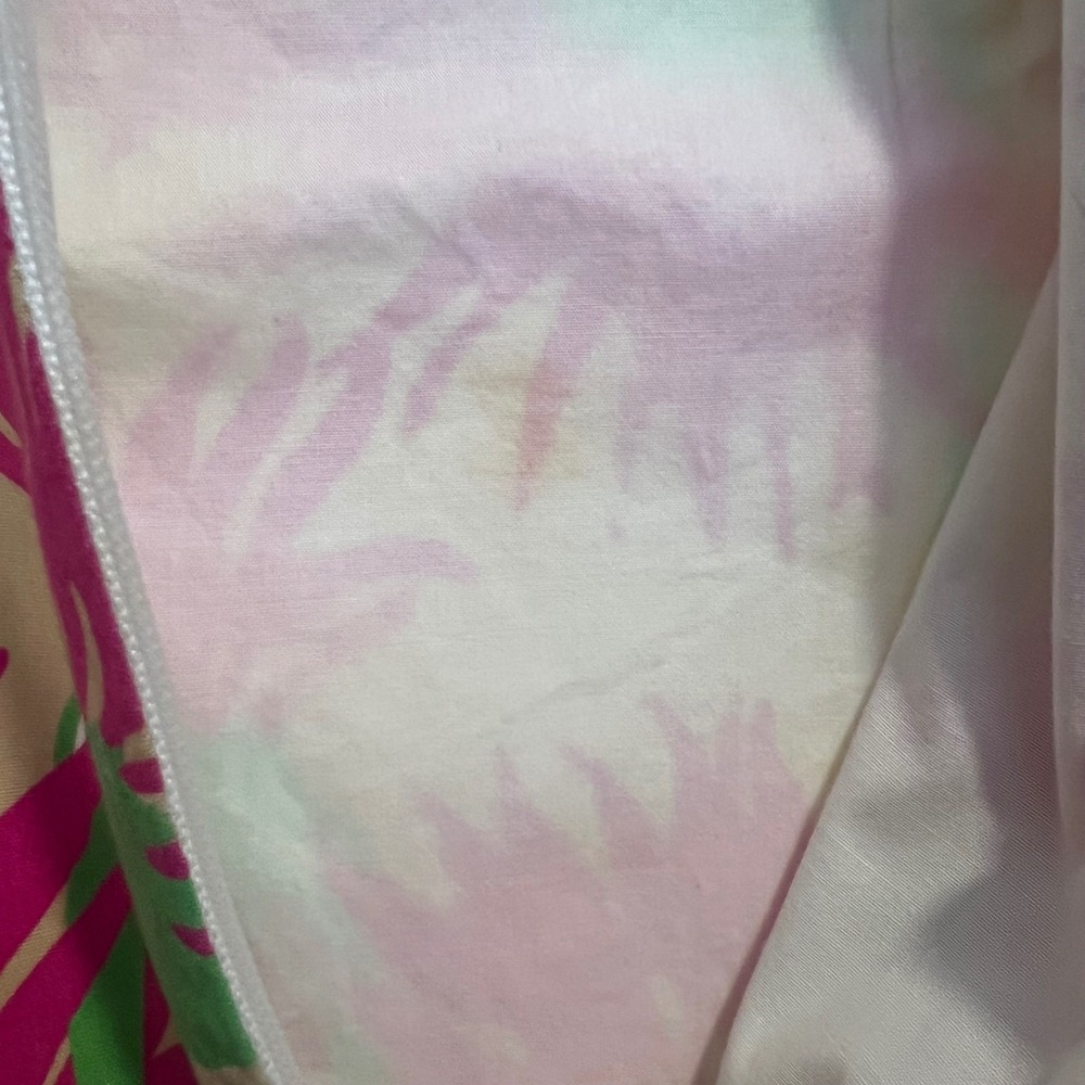 Lilly Pulitzer Coastal Chic Resortcore Floral Shift Dress Size 2 Lace Trim FLAW - Picture 9 of 12